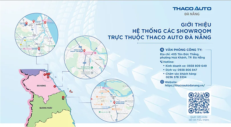 GIỚI THIỆU HỆ THỐNG CÁC SHOWROOM TRỰC THUỘC THACO AUTO ĐÀ NẴNG
